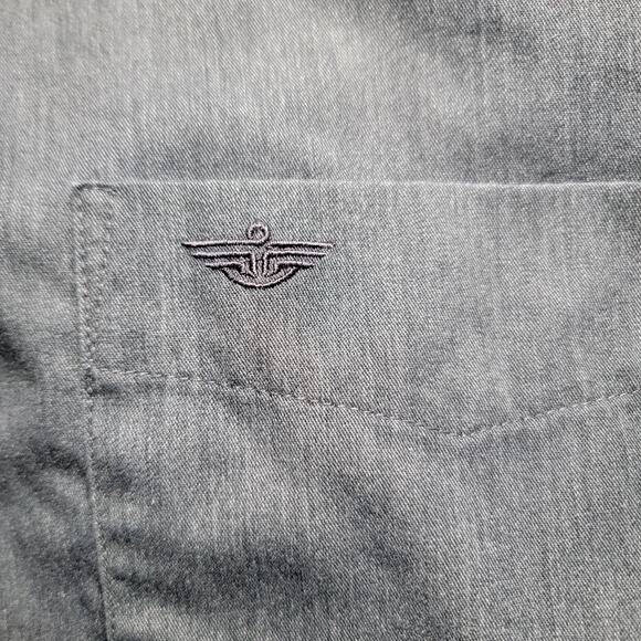 Dockers Men's XL Button Down Shirt Charcoal Gray - Picture 6 of 9